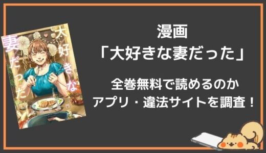 大好きな妻だったを全巻無料で読めるサイトやアプリはどこ？amazon,kindle,ebookでも読める？